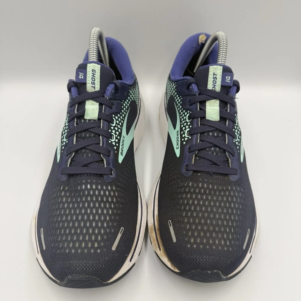 Brooks Ghost 14 Purple White Running Shoes Sneakers Women's Size 9 D 1203561D446